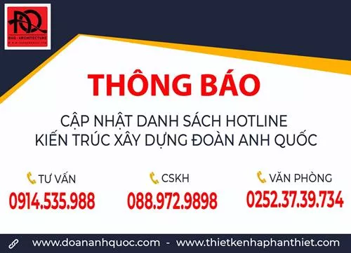 Công ty TNHH Kiến trúc Xây dựng Đoàn Anh Quốc - ĐOÀN ANH QUỐC CẬP NHẬT HOTLINE LIÊN HỆ TỪ THÁNG 07/2022