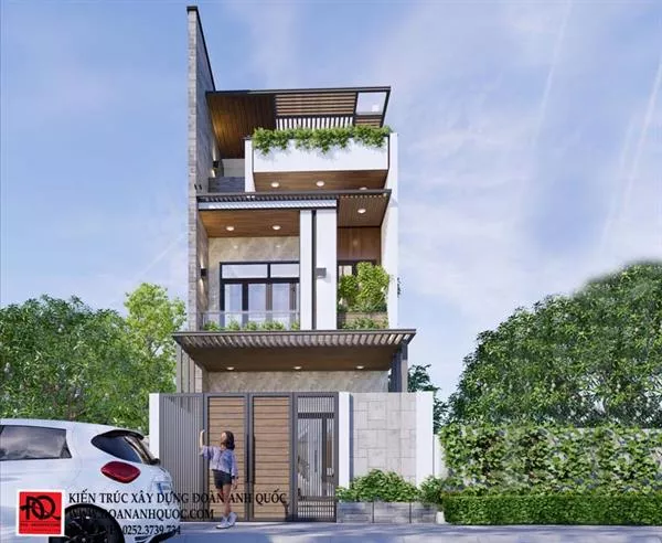 Xây nhà trọn gói Phan Thiết | Công ty Kiến trúc - Xây dựng Đoàn Anh Quốc . Thiết kế nhà phố 3 tầng đẹp mắt tại Phan Thiết, Bình Thuận