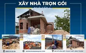 Hình ảnh thi công hoàn thiện xây thô nhà cấp 4 tại Hàm Hiệp Bình Thuận