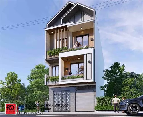 Thiết kế nhà phố 3 tầng thoáng mát tại Phố biển Rạng Đông Phan Thiết