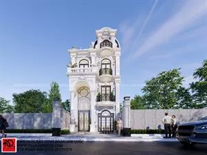 Thi công trọn gói biệt thự tân cổ điển 7x20 khu phố biển Rạng Đông, Phan Thiết