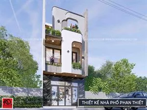 Thiết kế nhà phố hiện đại 3 tầng độc đáo tại Phan Thiết