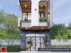 Thiết kế nhà phố hiện đại 3 tầng độc đáo tại Phan Thiết