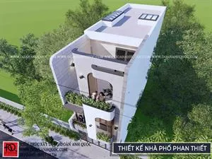 Thiết kế nhà phố hiện đại 3 tầng độc đáo tại Phan Thiết