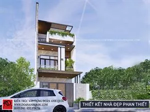 Thiết kế nhà phố 3 tầng đẹp mắt tại Phan Thiết, Bình Thuận