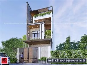 Thiết kế nhà phố 3 tầng đẹp mắt tại Phan Thiết, Bình Thuận