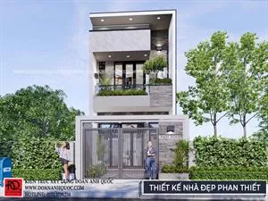 Thiết kế nhà phố 2 tầng đẹp tại Phong Nẫm Phan Thiết