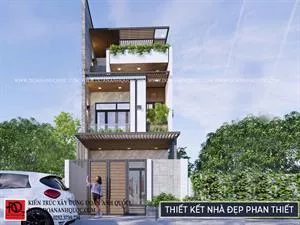 Thiết kế nhà phố 3 tầng đẹp mắt tại Phan Thiết, Bình Thuận