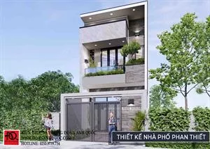 Thiết kế nhà phố 2 tầng đẹp tại Phong Nẫm Phan Thiết
