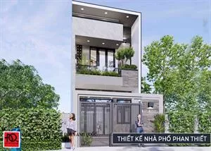 Thiết kế nhà phố 2 tầng đẹp tại Phong Nẫm Phan Thiết