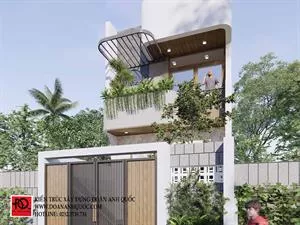Thiết kế mẫu nhà phố hiện đại 1 trệt 1 lầu tại Tuy Phong - Bình Thuận