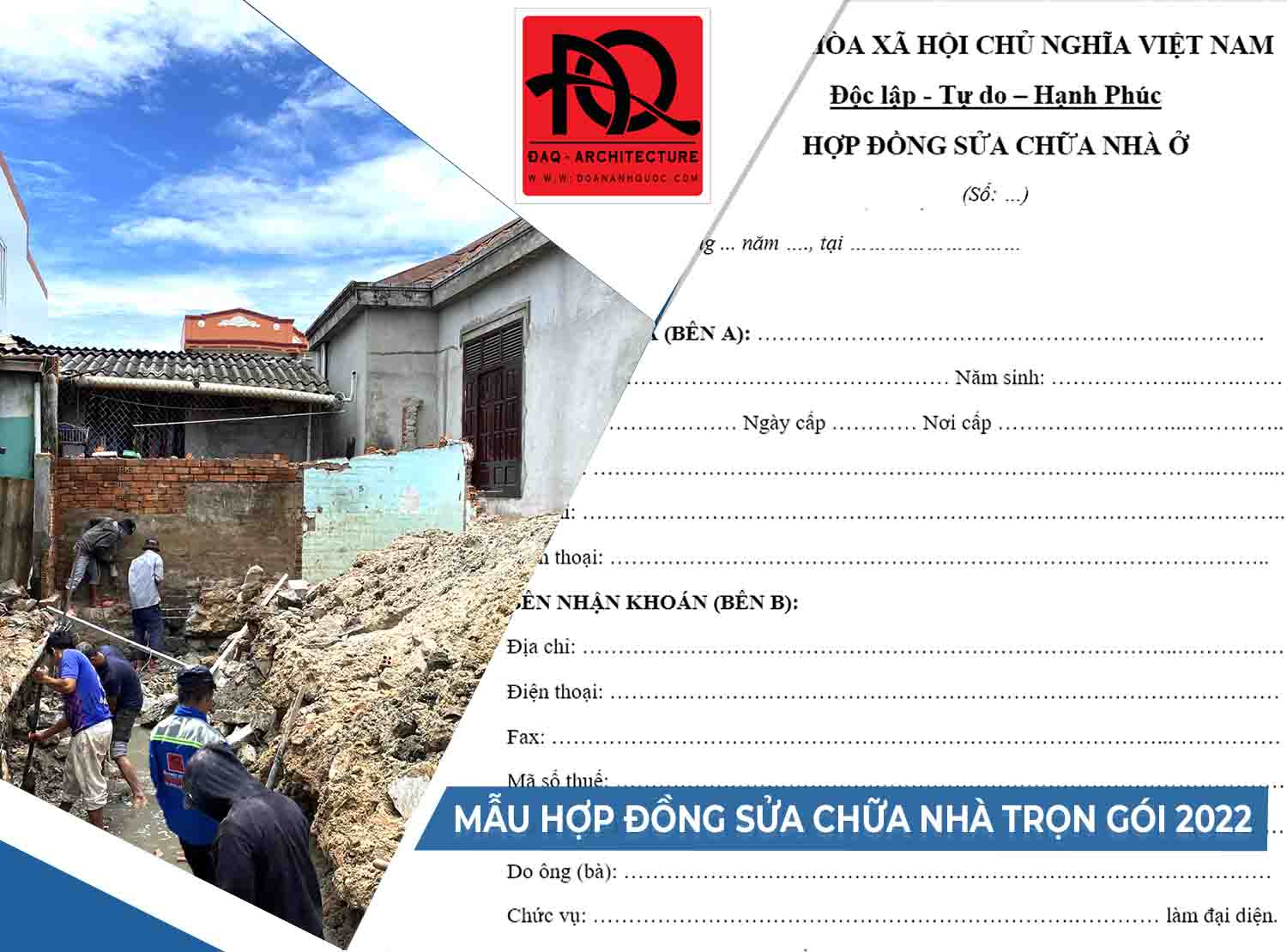 Mẫu hợp đồng sửa nhà trọn gói Phan Thiết 2022 mới nhất