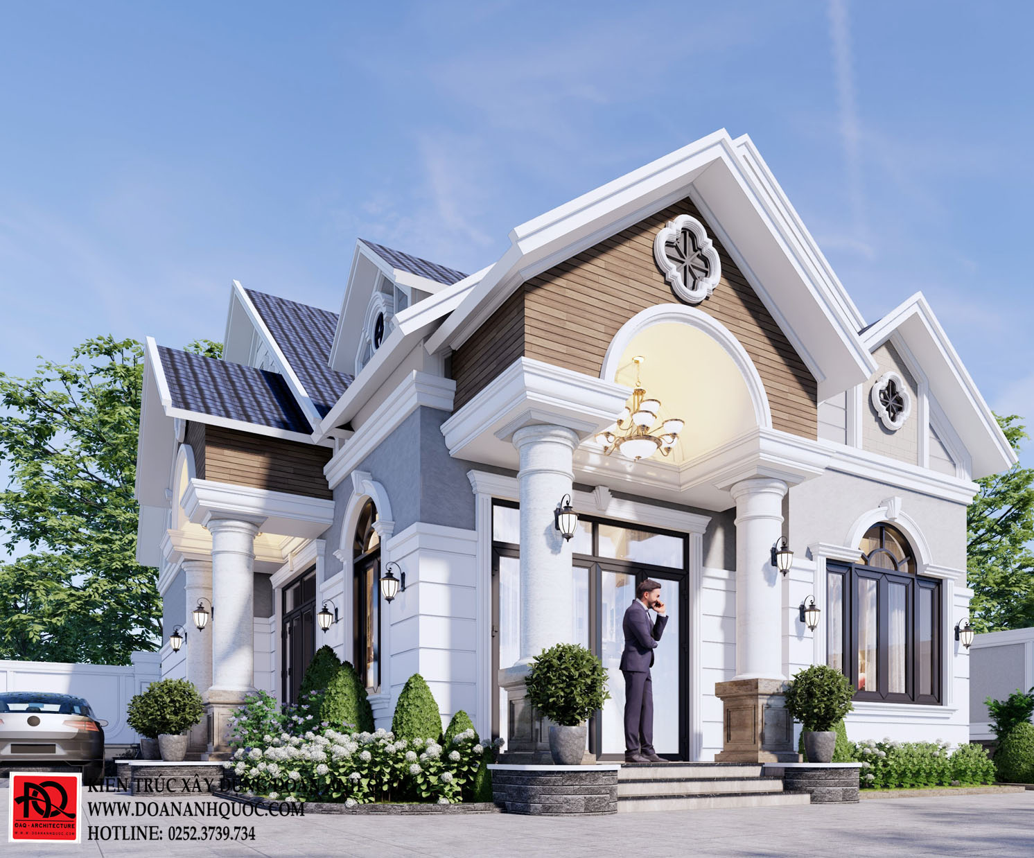 Thiết kế nhà cấp 4 mái thái 8.3x18.3 - Thi công trọn gói Hàm Tân Bình Thuận
