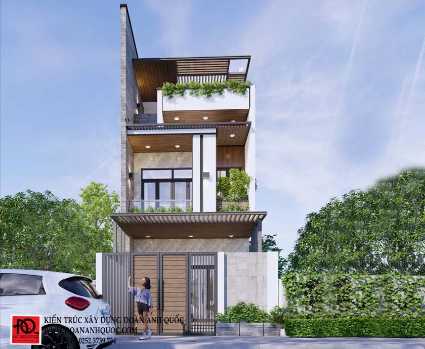 Thiết kế nhà phố 3 tầng đẹp mắt tại Phan Thiết, Bình Thuận