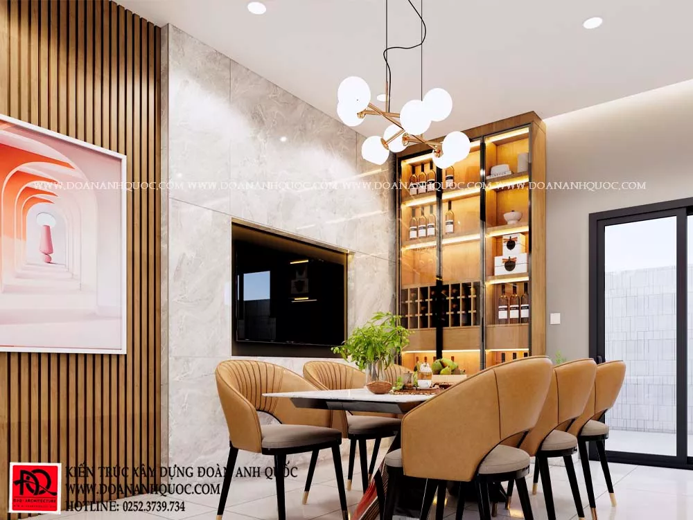 Thiết kế nhà phố 3 tầng thoáng mát tại Phố biển Rạng Đông Phan Thiết