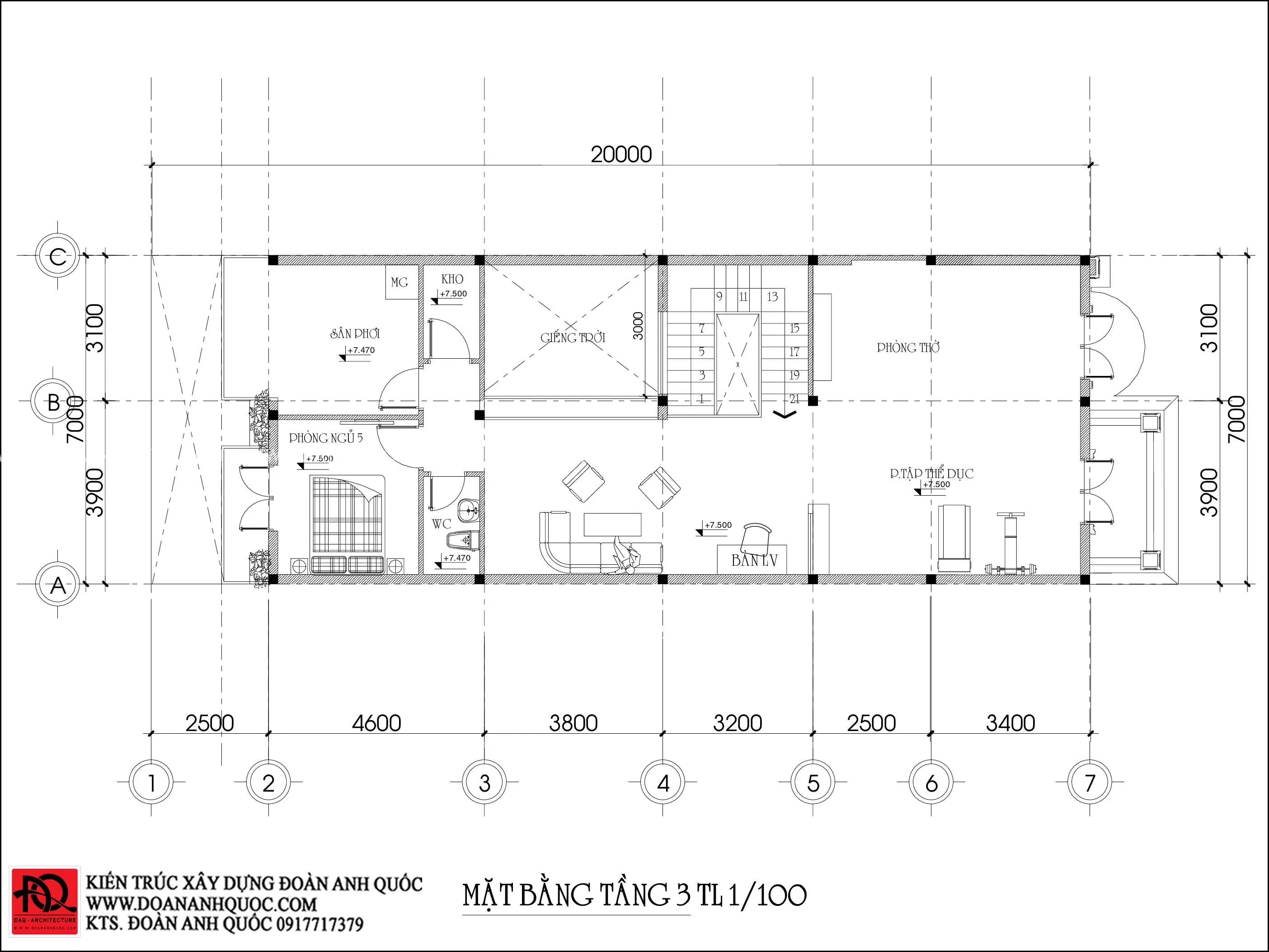 Thi công trọn gói biệt thự tân cổ điển 7x20 khu phố biển Rạng Đông, Phan Thiết