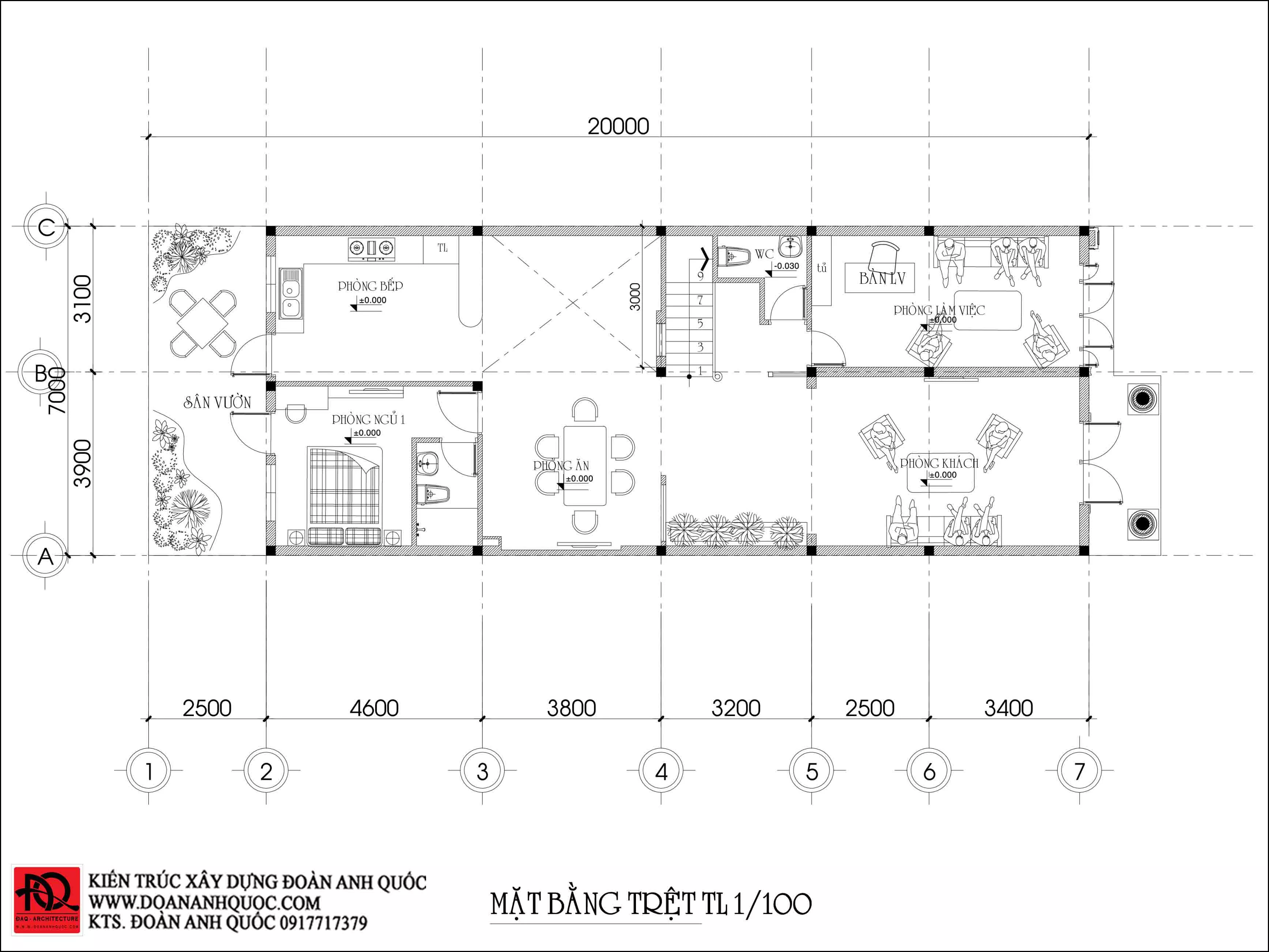 Thi công trọn gói biệt thự tân cổ điển 7x20 khu phố biển Rạng Đông, Phan Thiết