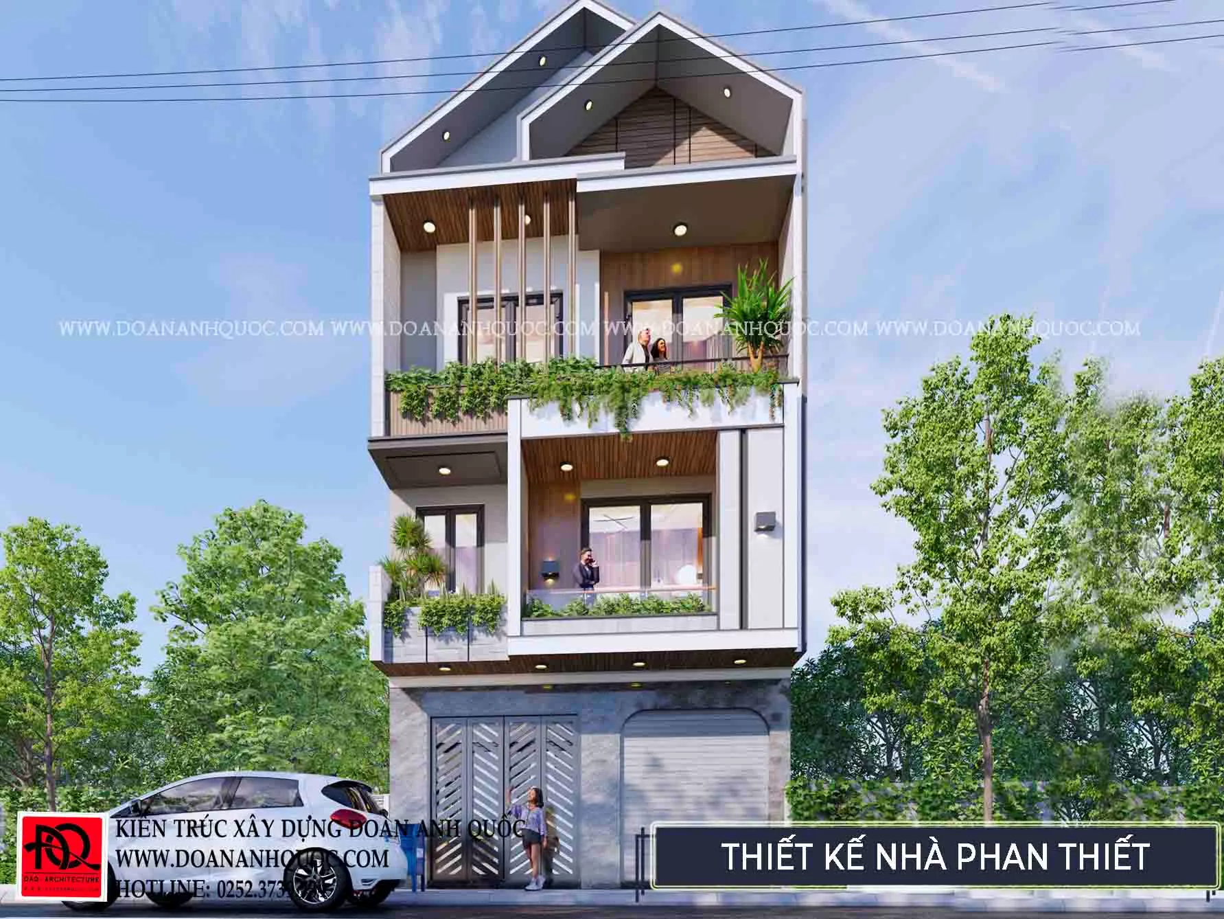 Thi công trọn gói nhà phố 3 tầng hiện đại bậc nhất phố biển Rạng Đông Phan Thiết