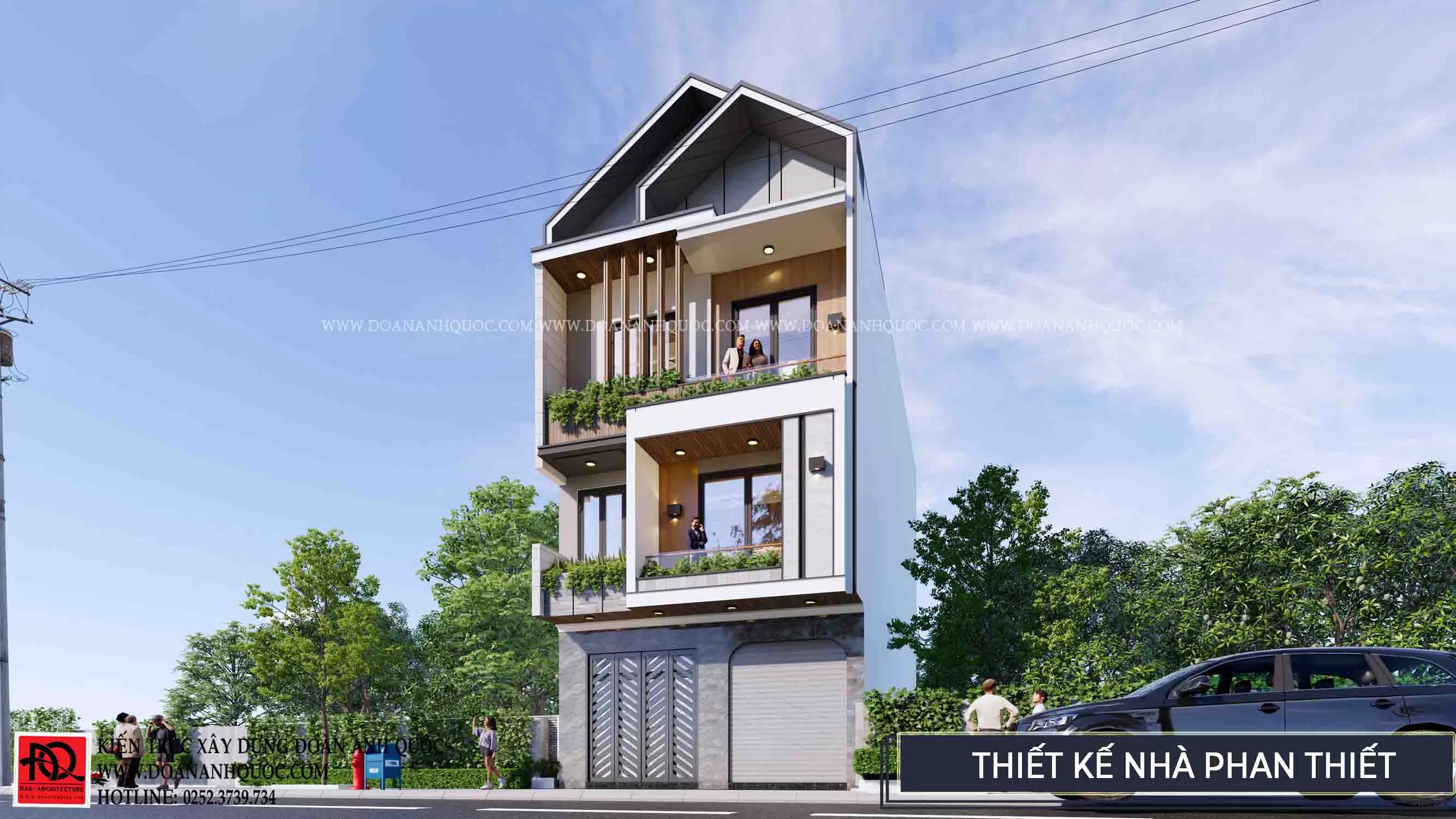 Thiết kế nhà phố 3 tầng hiện đại đẹp - Xây nhà Phan Thiết