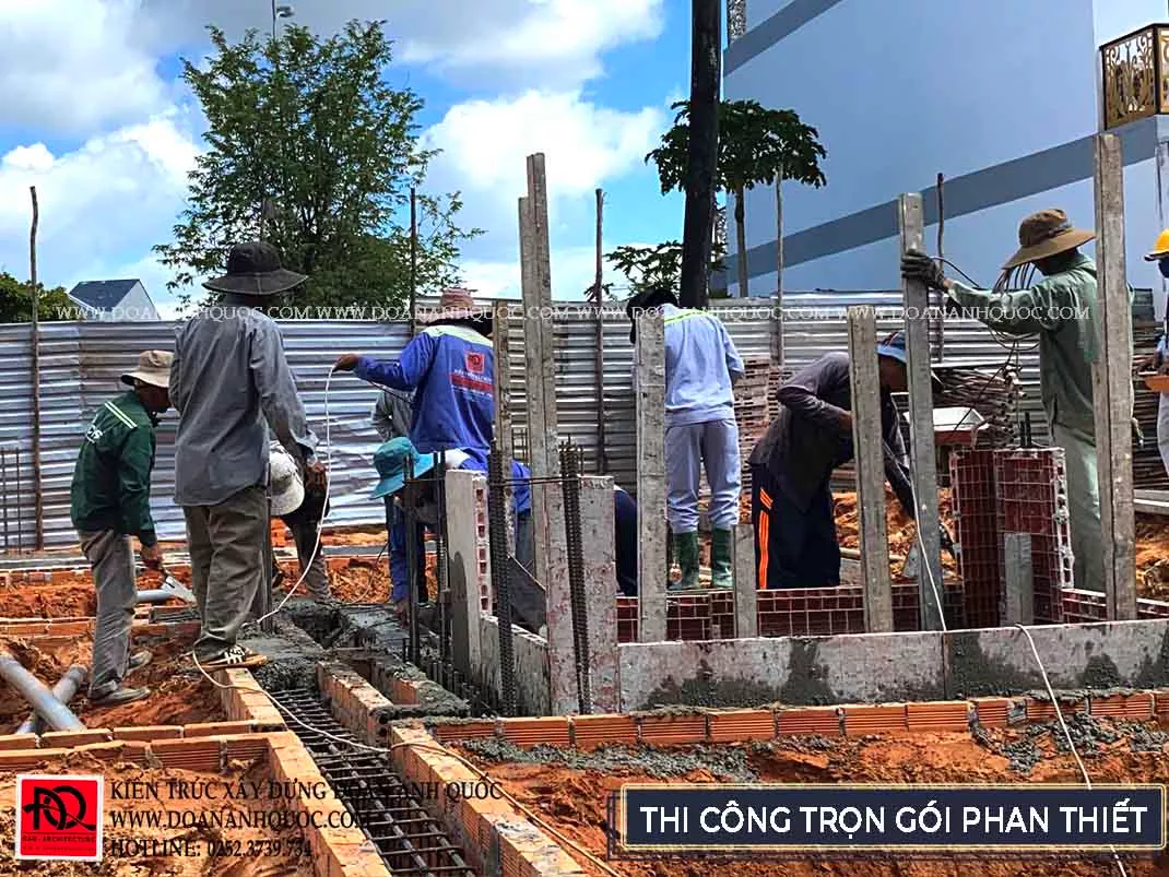 Thi công trọn gói nhà phố 3 tầng hiện đại bậc nhất phố biển Rạng Đông Phan Thiết