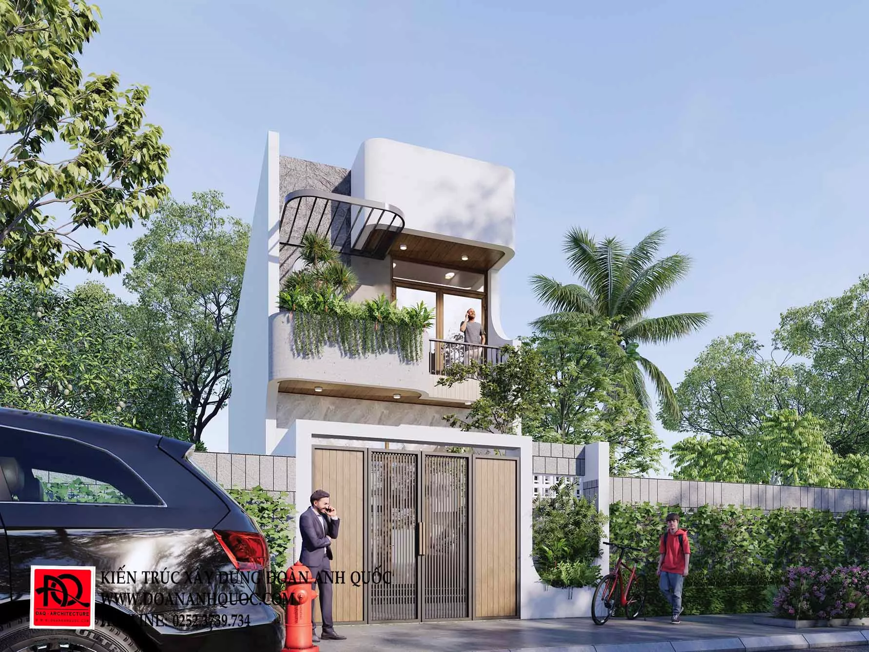 Thiết kế mẫu nhà phố hiện đại 1 trệt 1 lầu tại Tuy Phong - Bình Thuận