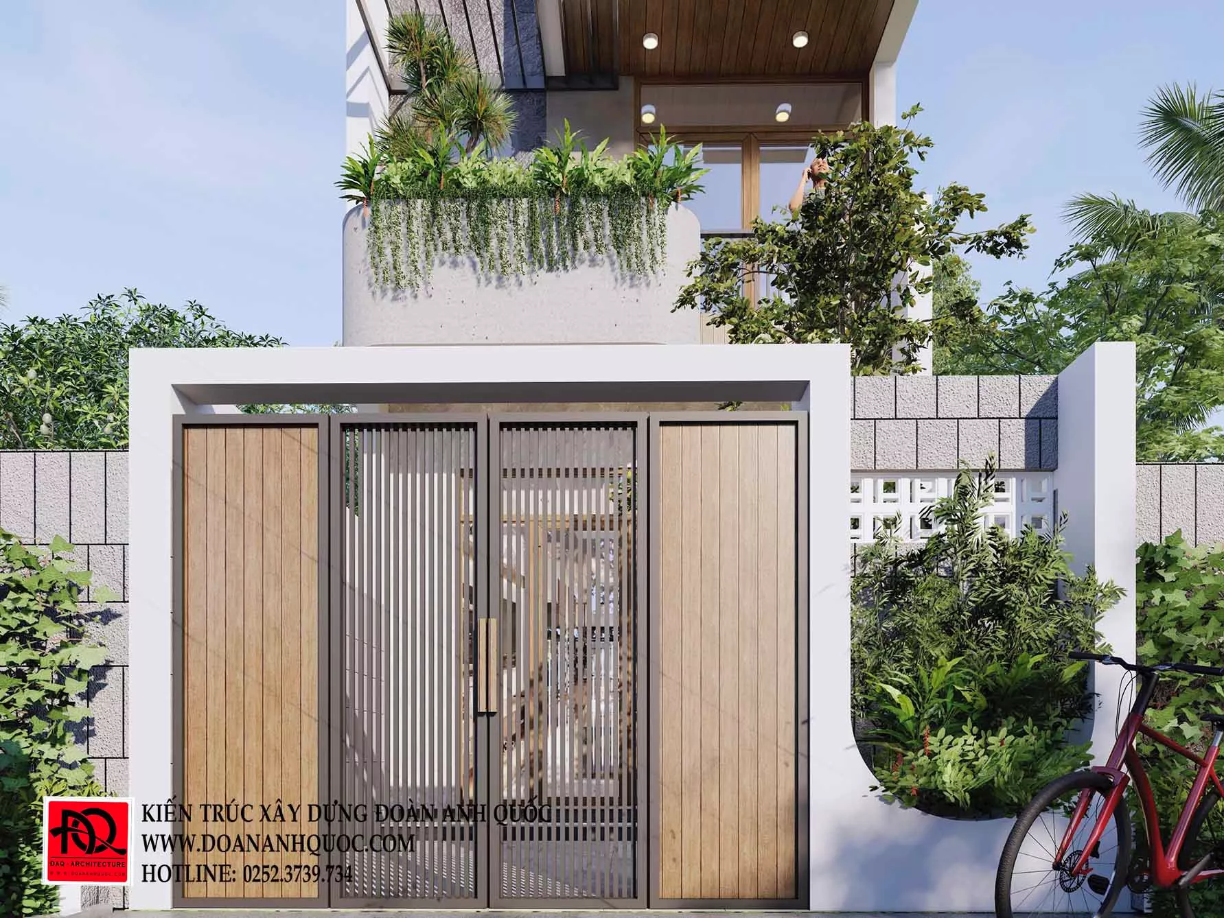 Thiết kế mẫu nhà phố hiện đại 1 trệt 1 lầu tại Tuy Phong - Bình Thuận